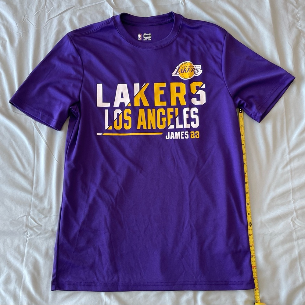 Purple Lakers T-Shirt Lebron James los angeles lakers LAL NBA Jersey Shirt 23